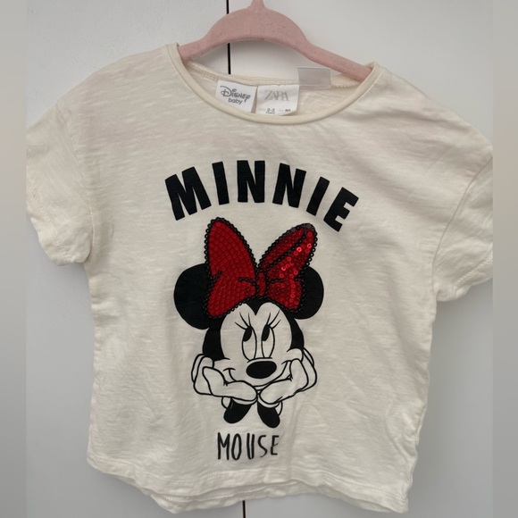 Zara Other - Zara Minnie Mouse Tee 18-24m or 2/3